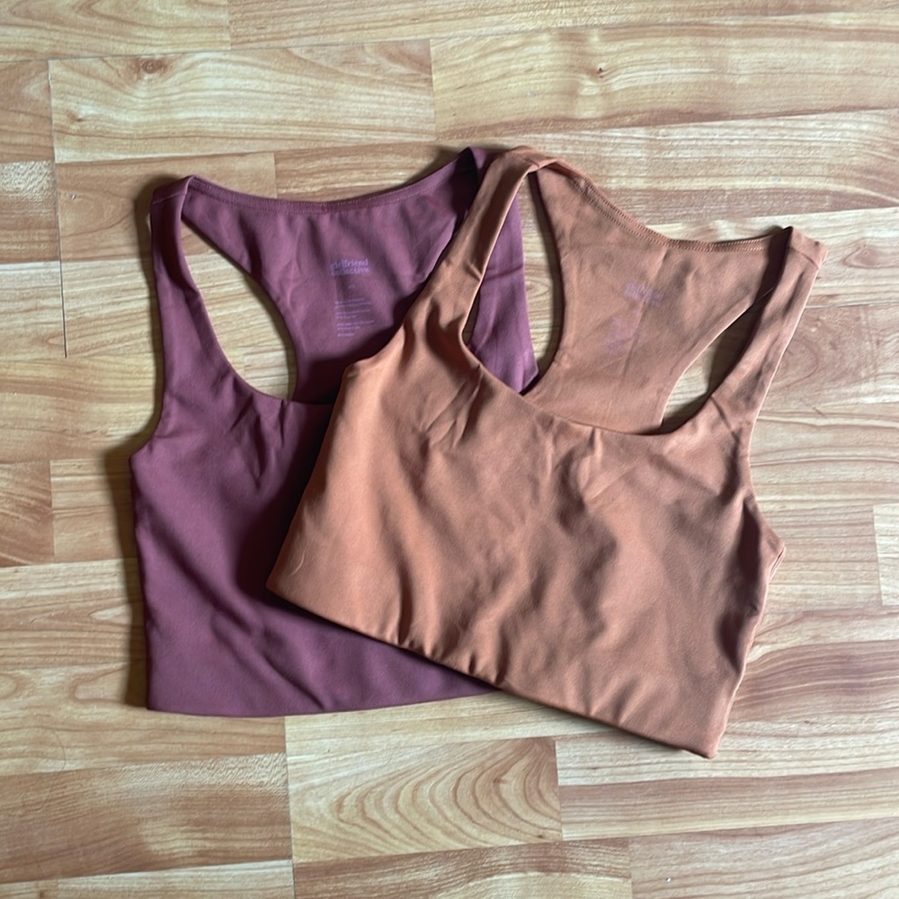 Lot of Two (2) Girlfriend Collective Paloma Racerback Sports Bras Size XS NWOT